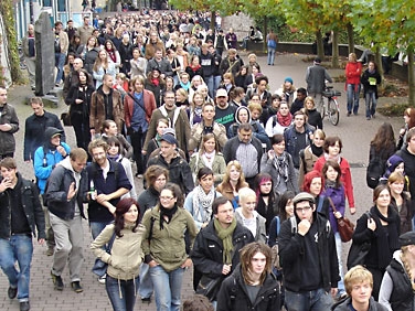 Demo über den Campus am 15.10.2008